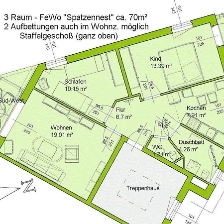 Ferienhaus With 2 Bedrooms *